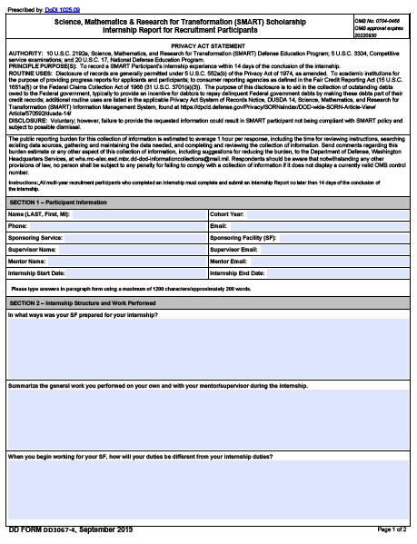 dd Form 3067-4 fillable