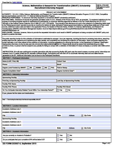 dd Form 3067-8 fillable