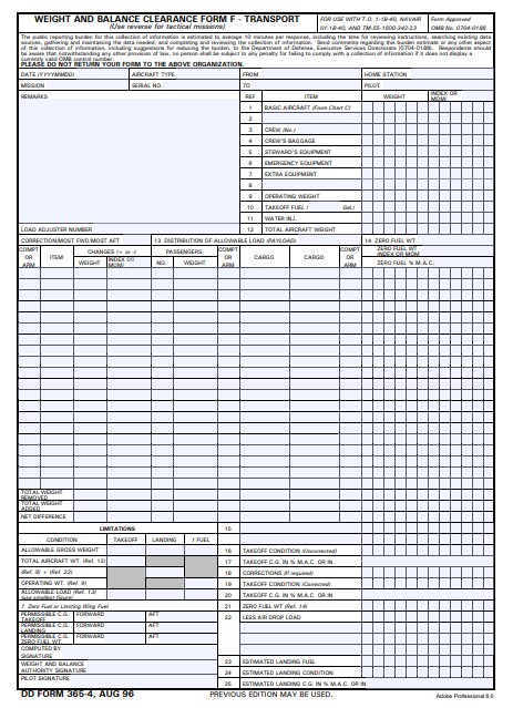 dd Form 365-4 fillable