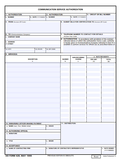 dd Form 428 fillable