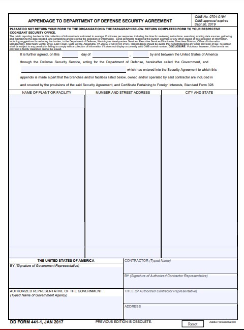 dd Form 441-1 fillable