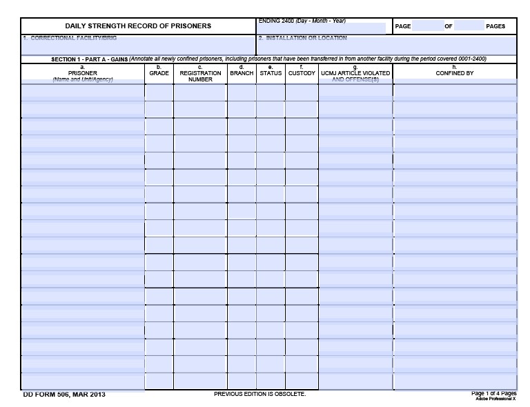 dd Form 506 fillable