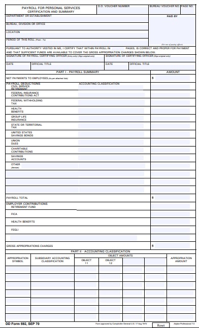 dd Form 592 fillable