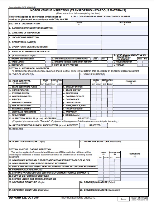 dd Form 626 fillable