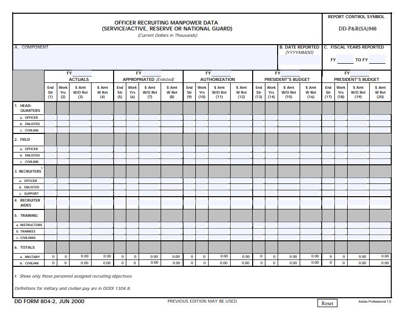 dd Form 804-2 fillable