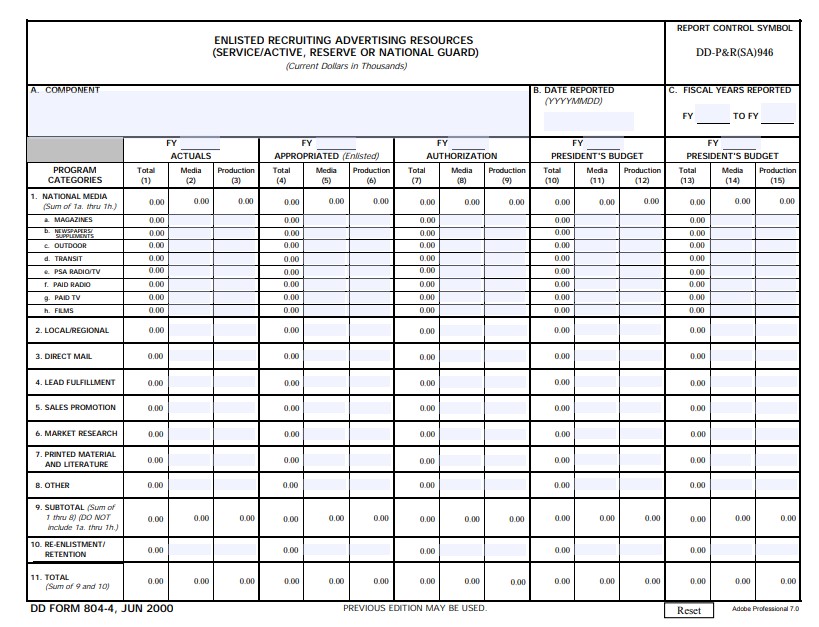 dd Form 804-4 fillable