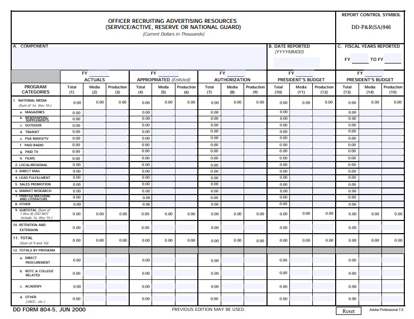 dd Form 804-5 fillable