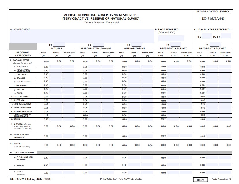 dd Form 804-6 fillable