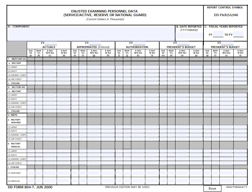 dd Form 804-7 fillable