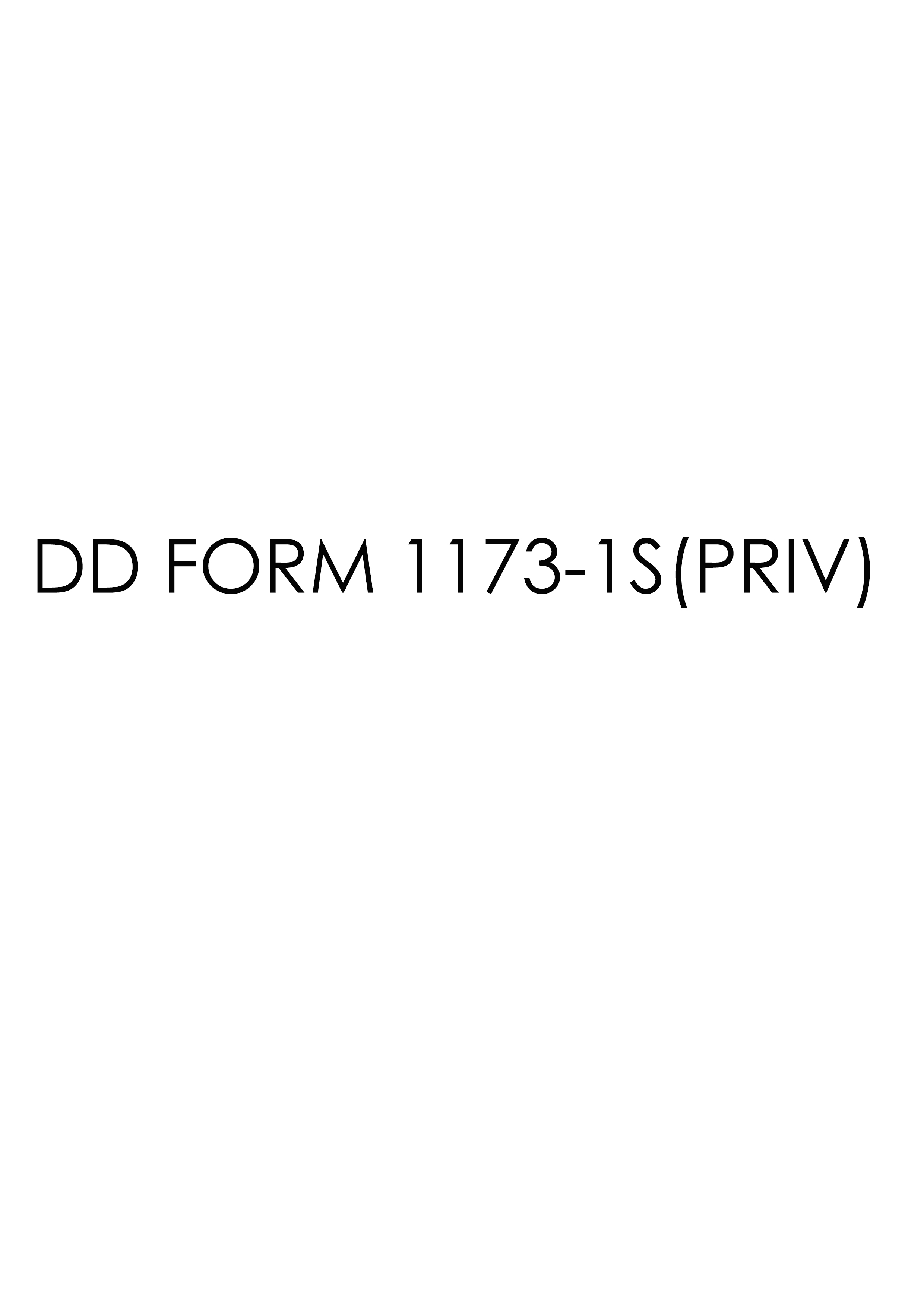 dd Form 1173-1S(PRIV) fillable