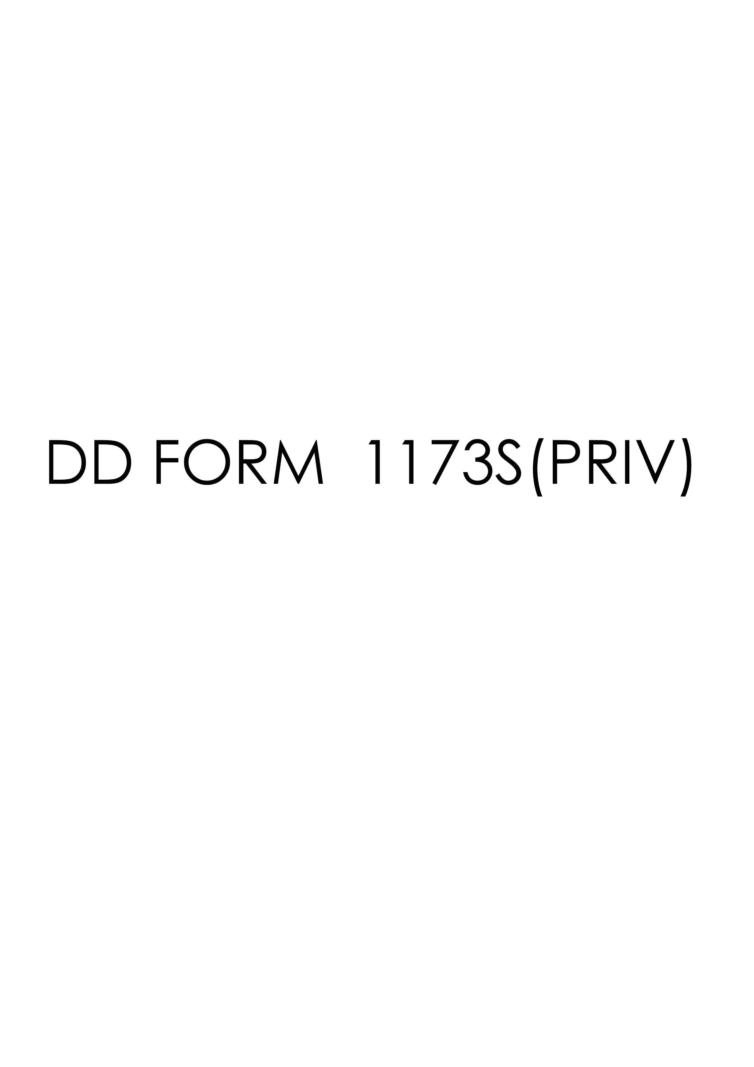 dd Form 1173S(PRIV) fillable
