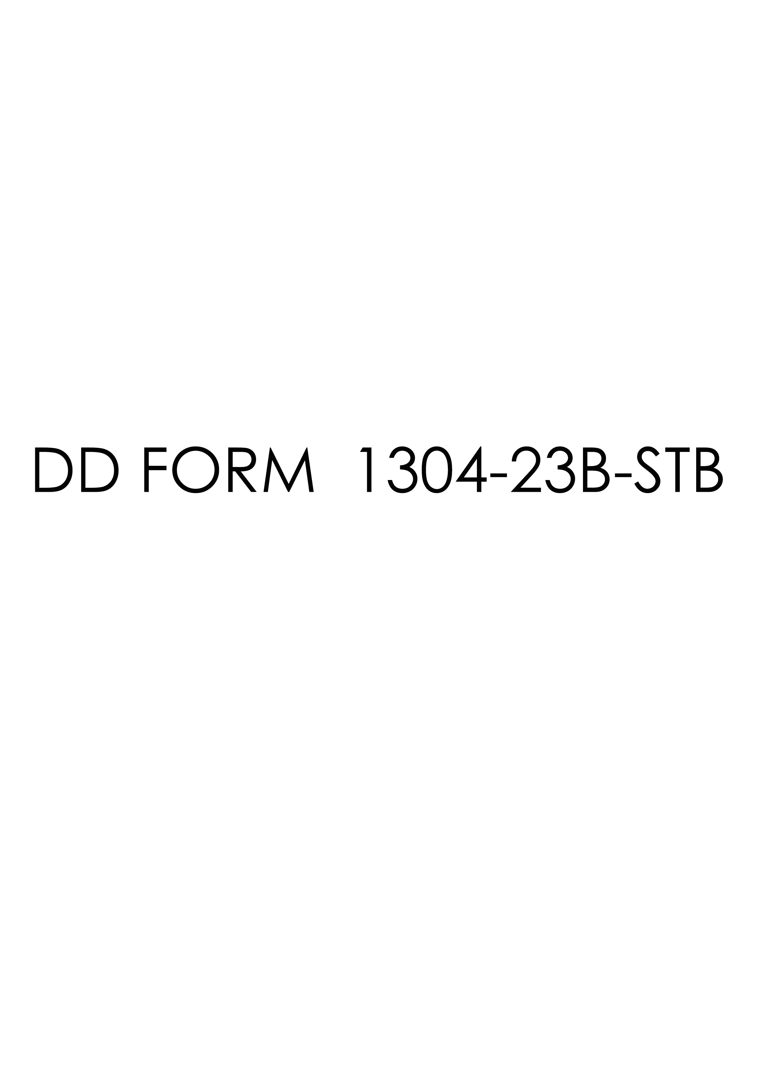 dd Form 1304-23B-STB fillable