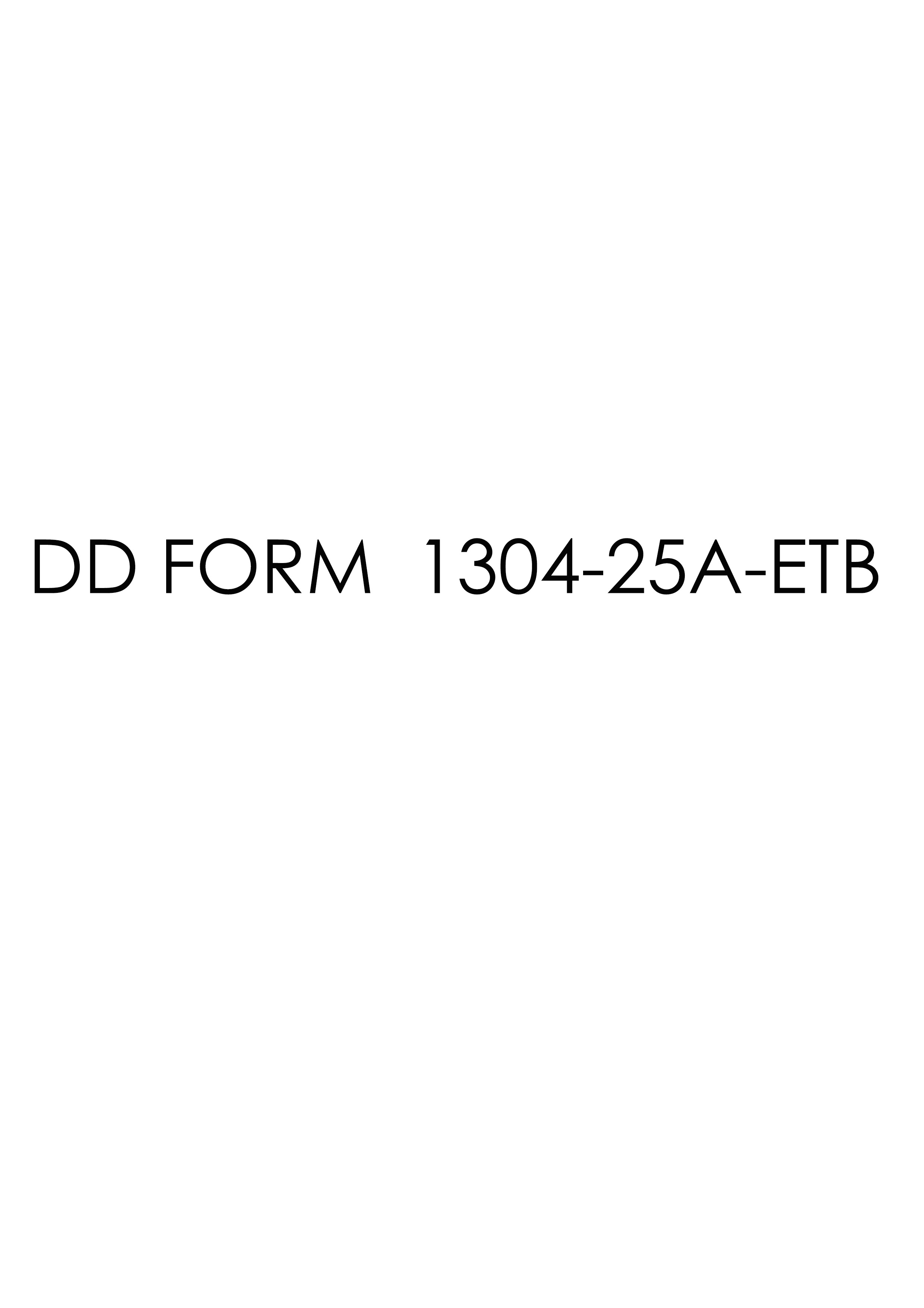 dd Form 1304-25A-ETB fillable