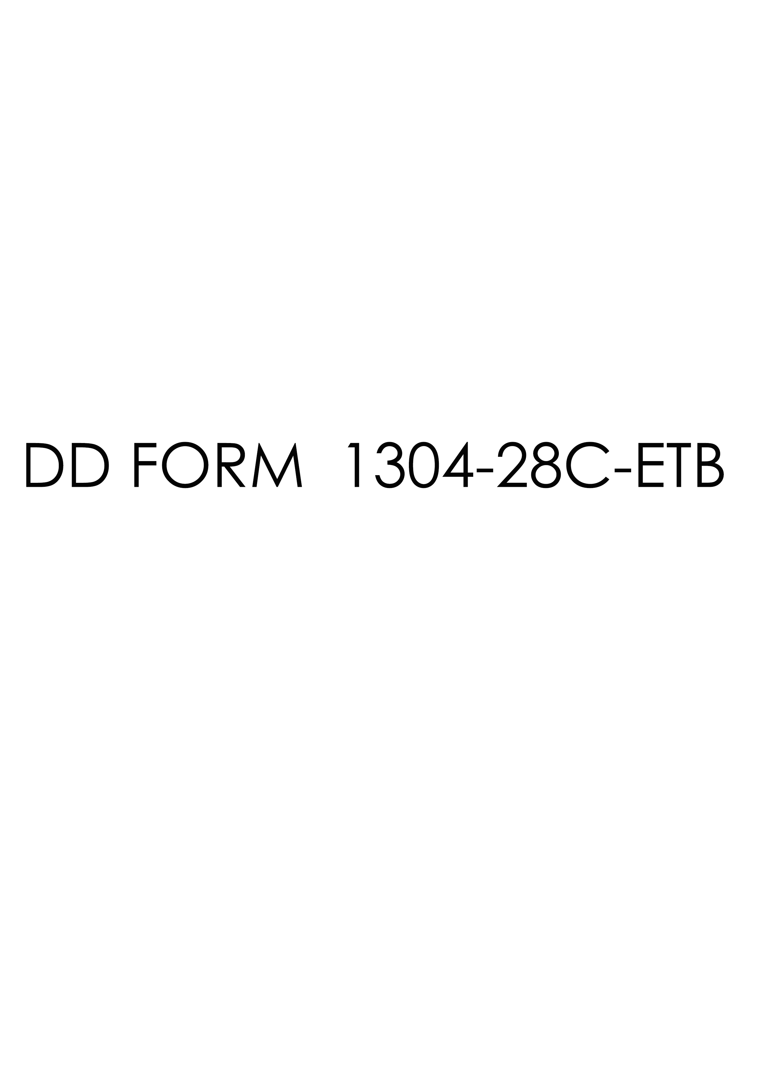 dd Form 1304-28C-ETB fillable