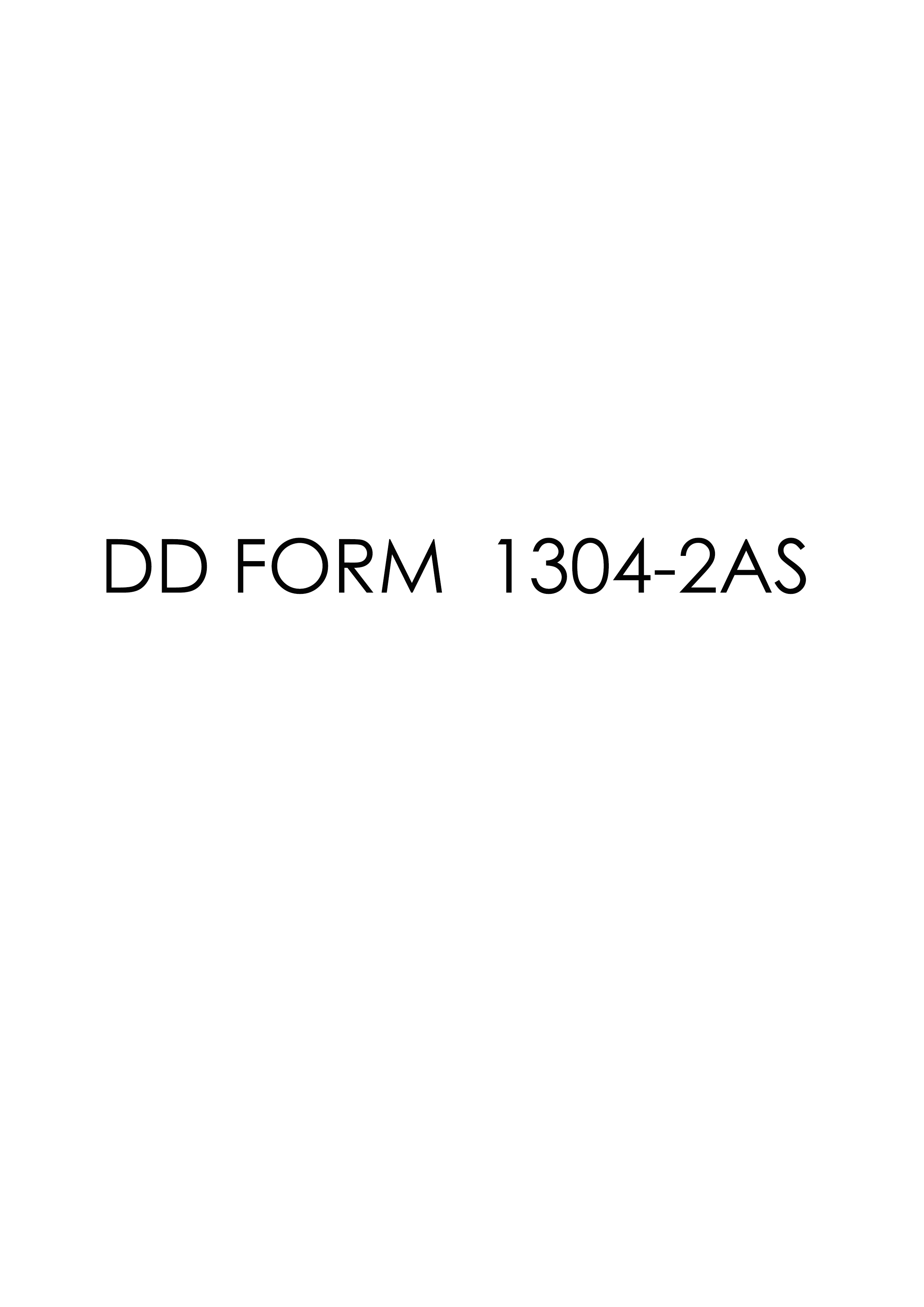 dd Form 1304-2AS fillable