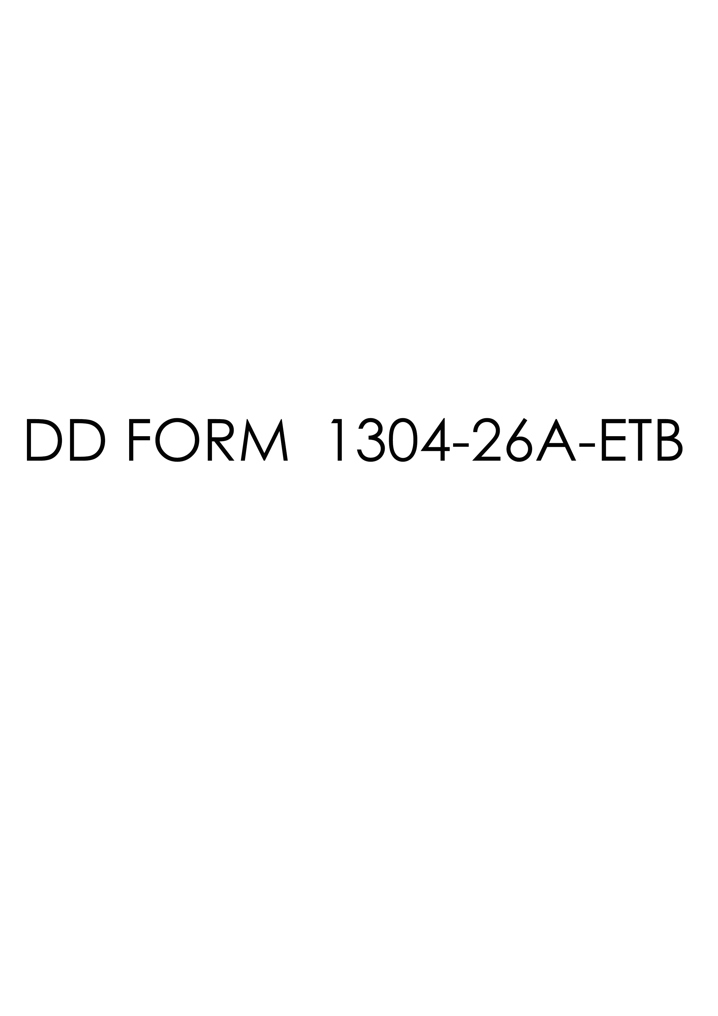 dd Form 1304-26A-ETB fillable