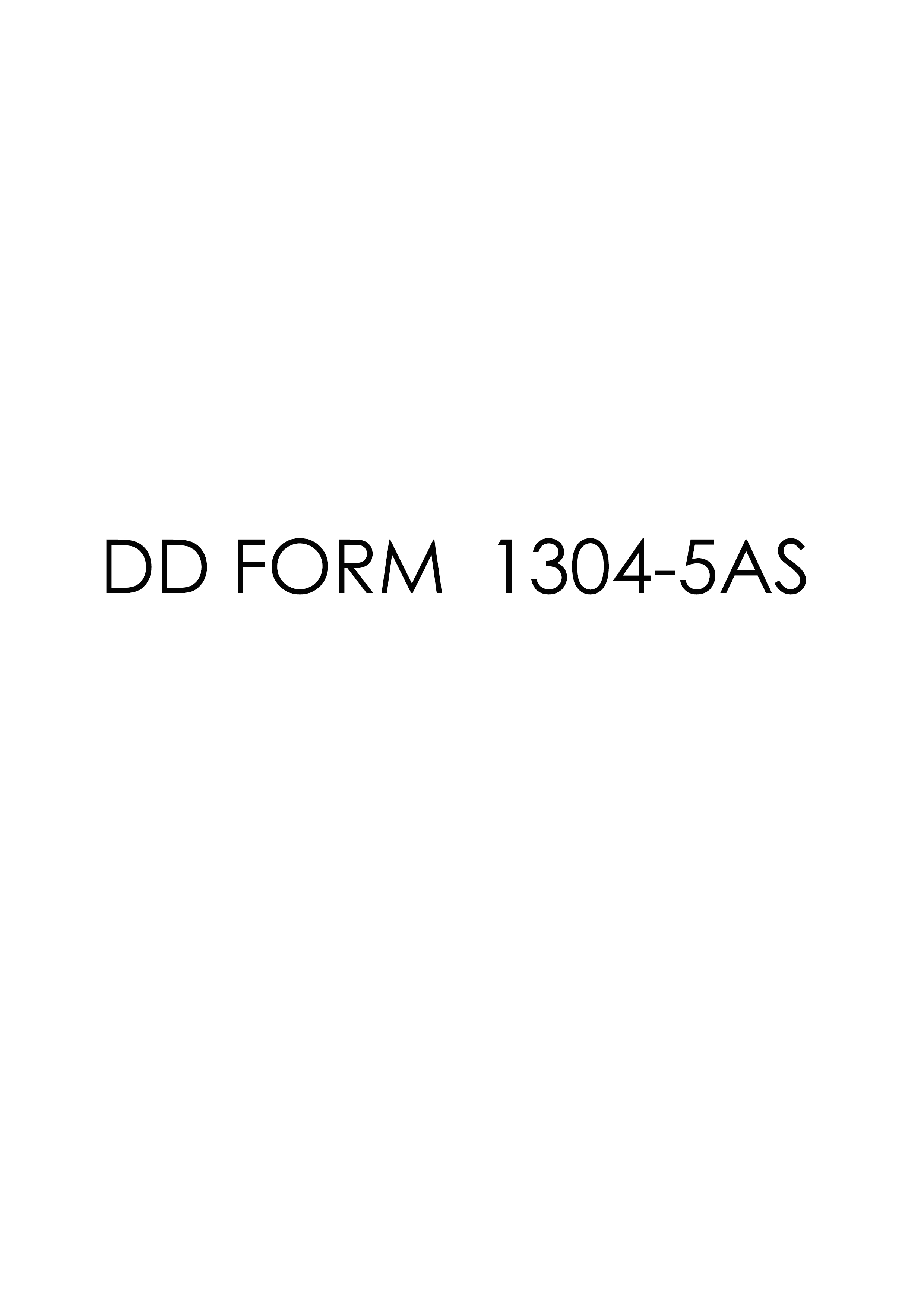 dd Form 1304-5AS fillable
