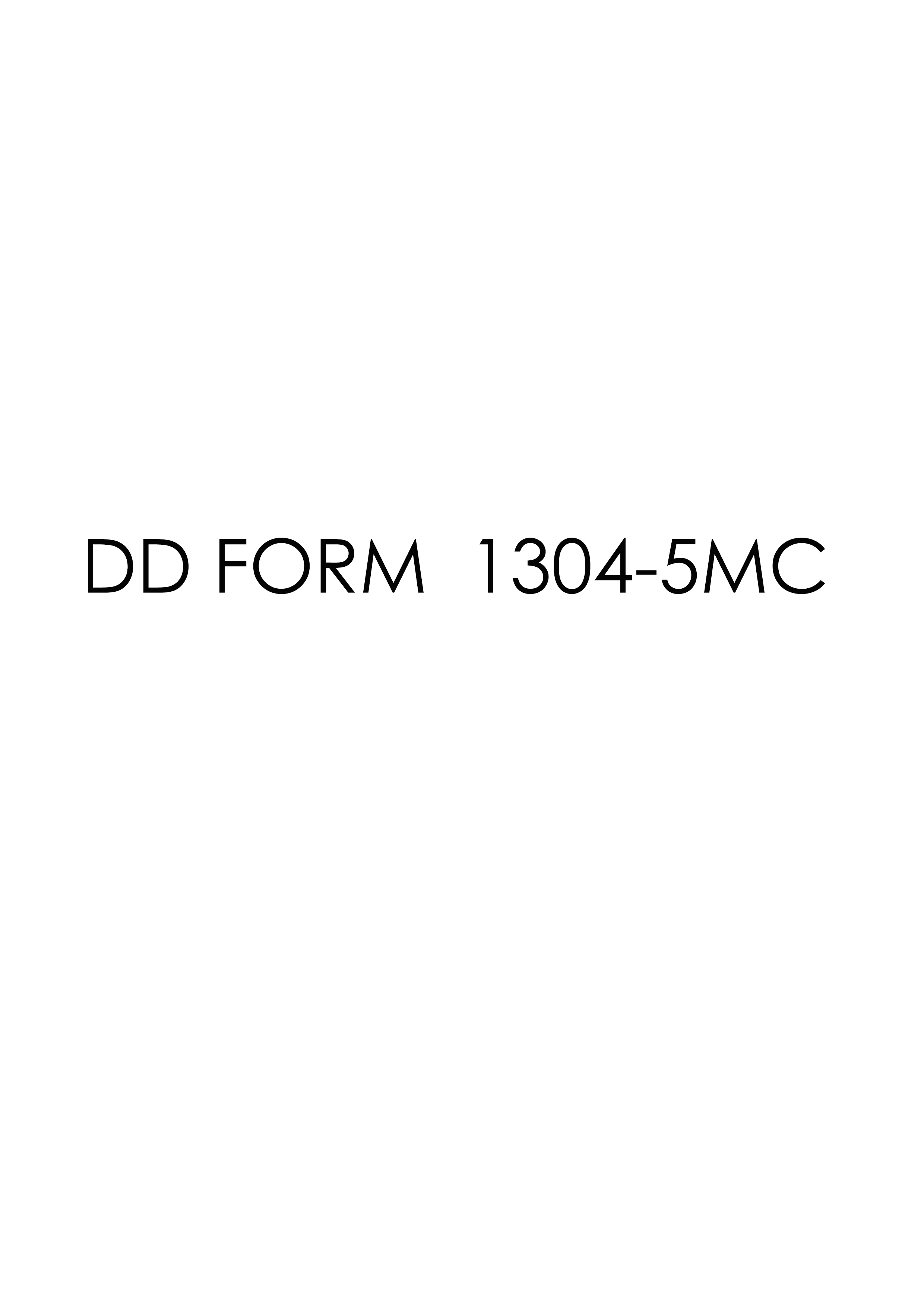 dd Form 1304-5MC fillable