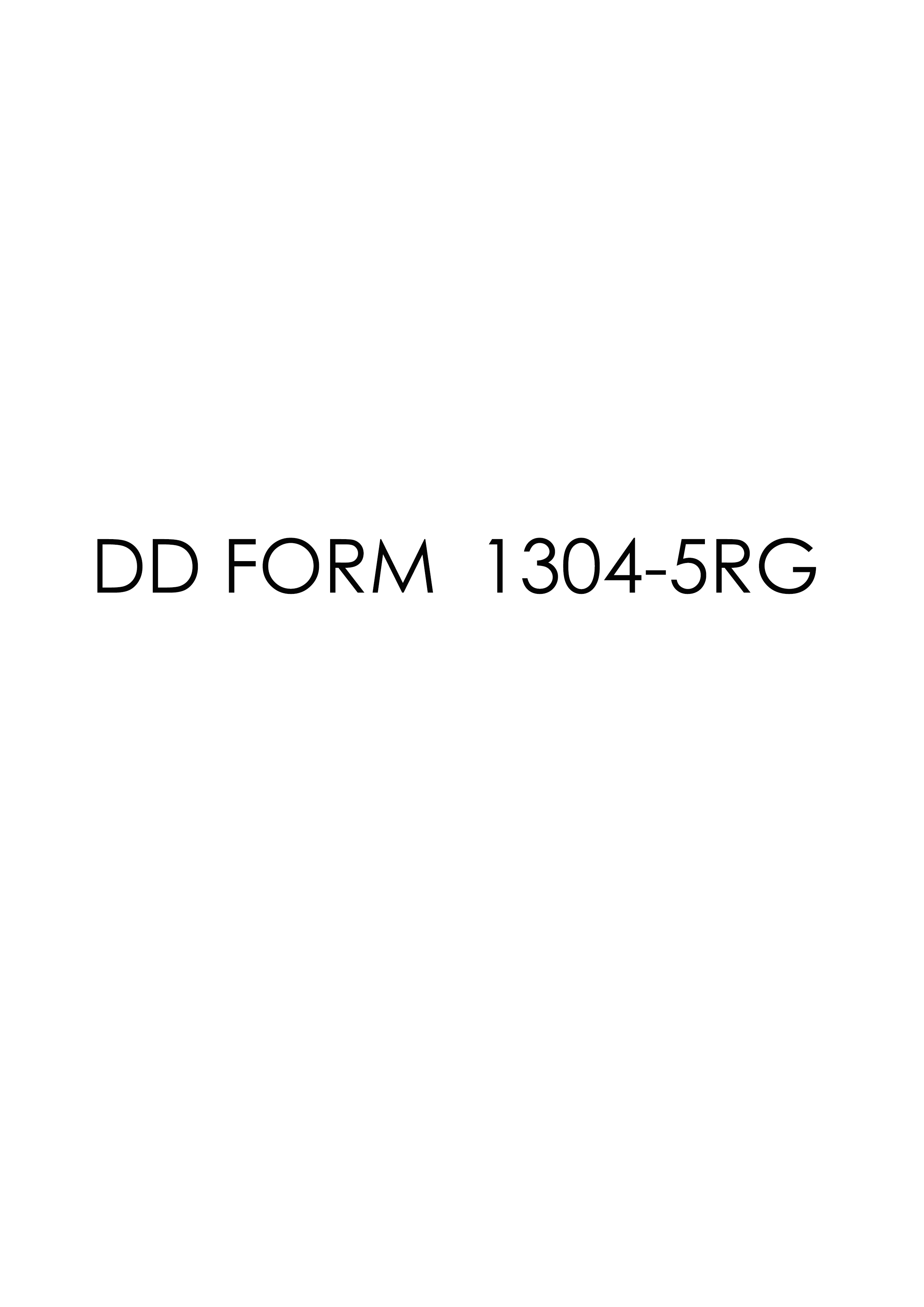 dd Form 1304-5RG fillable