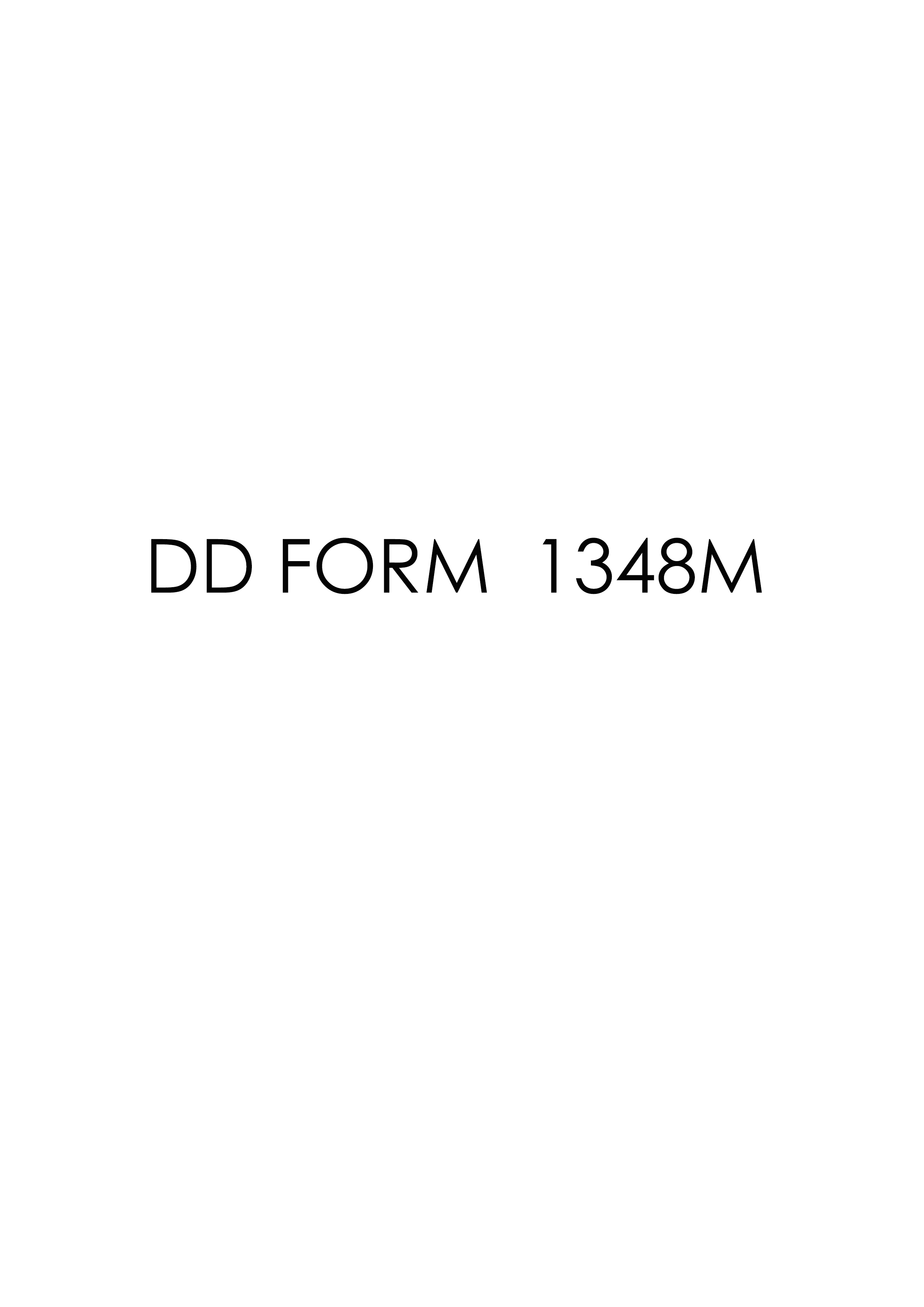dd Form 1348M fillable