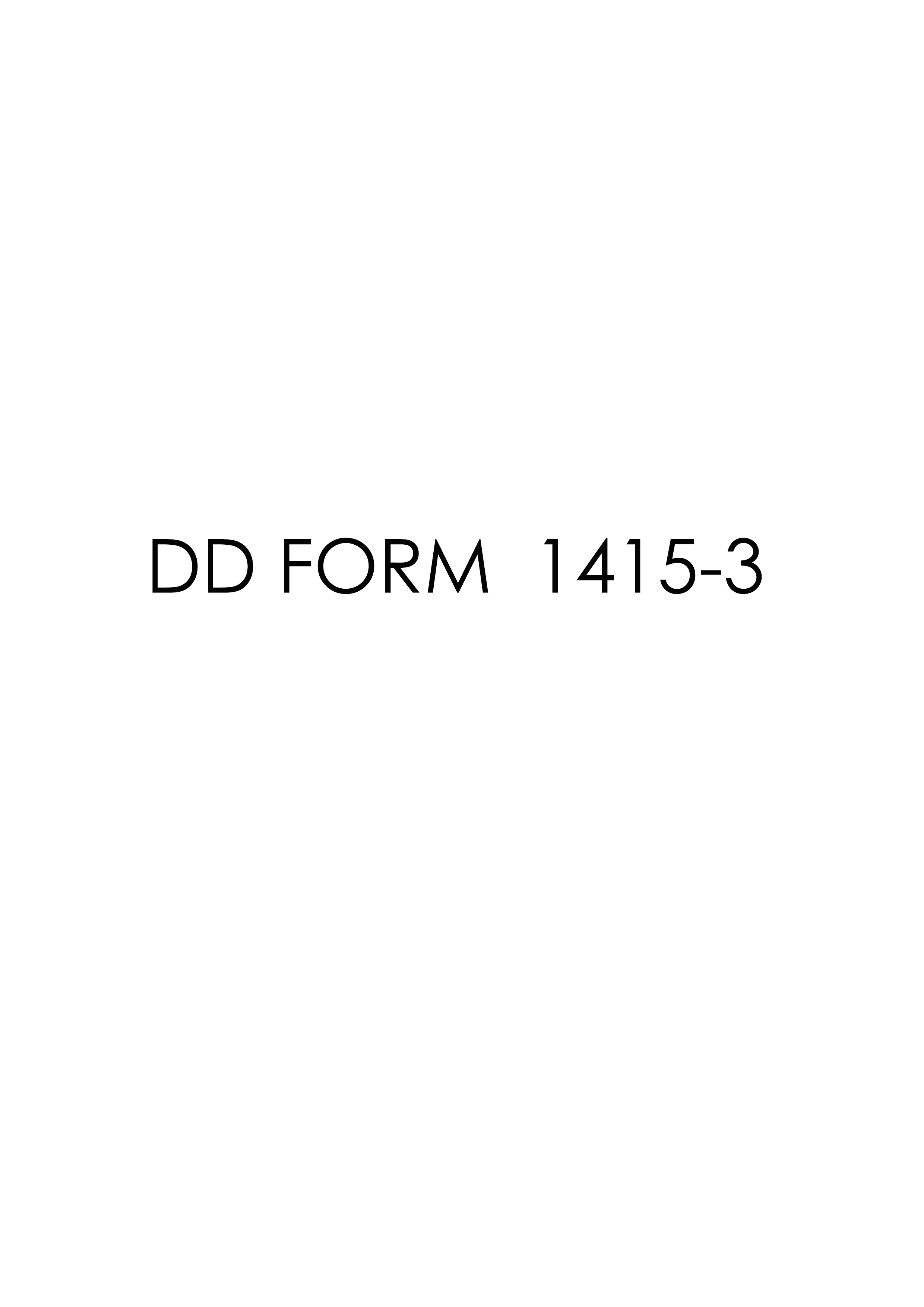 dd Form 1415-3 fillable