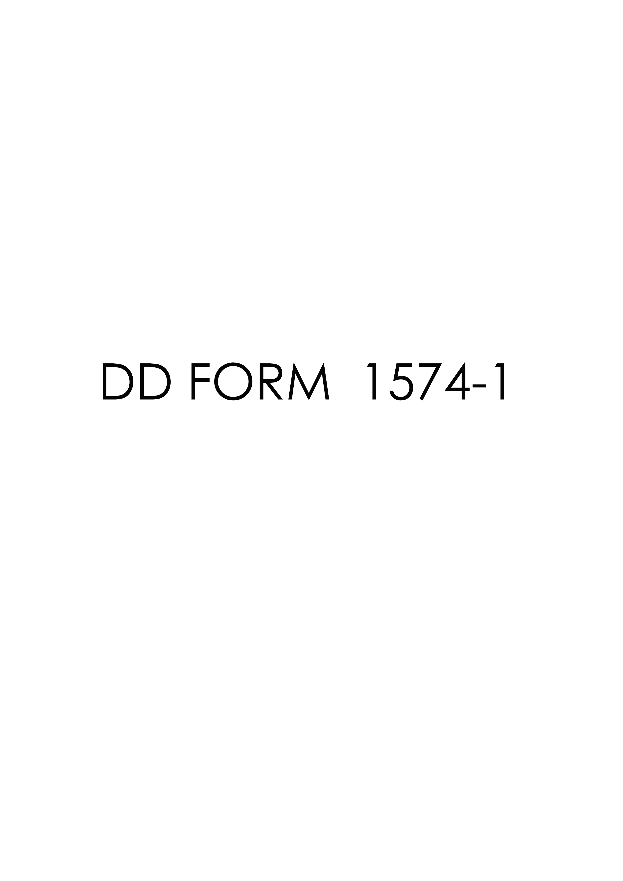 dd Form 1574-1 fillable