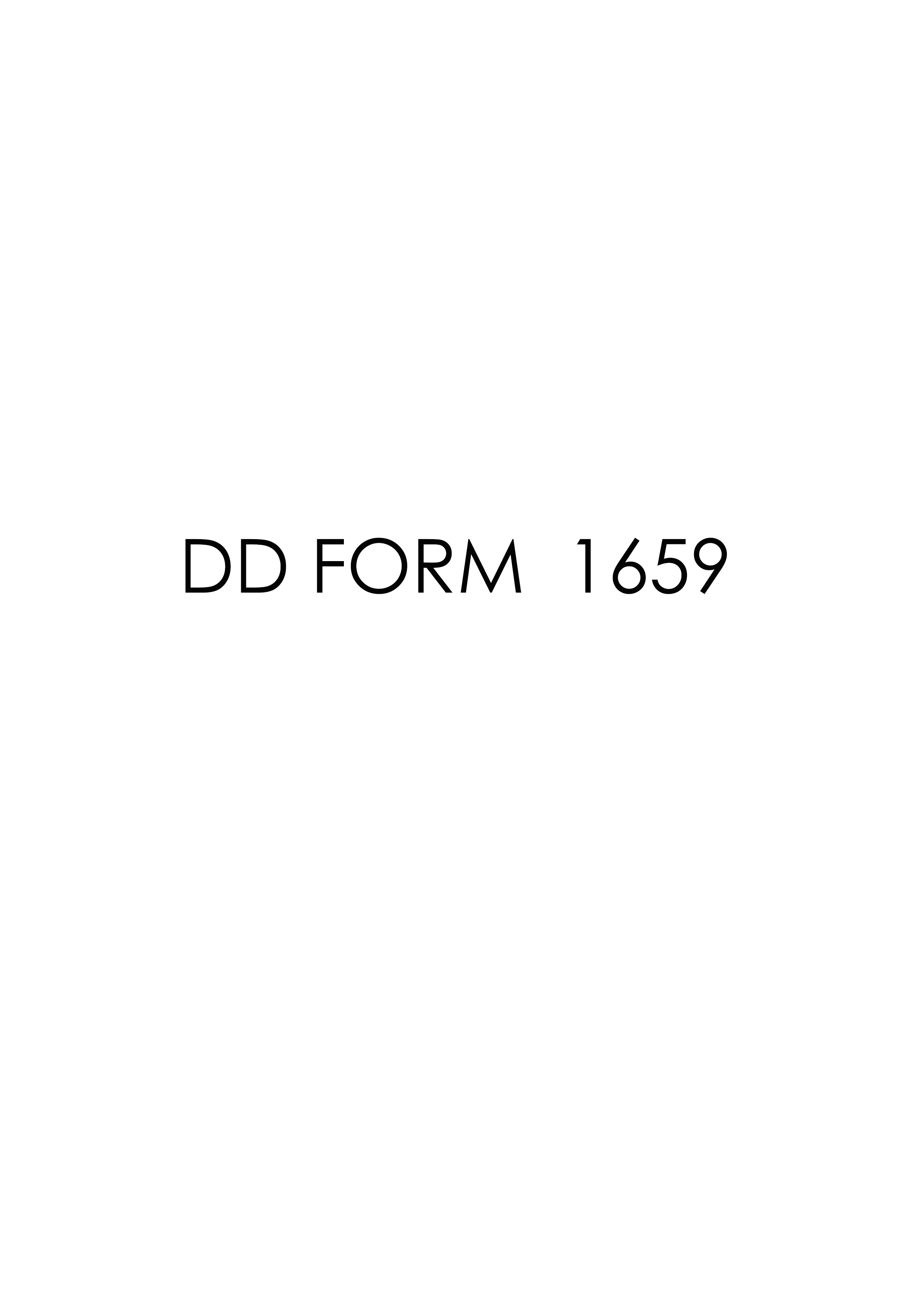 dd Form 1659 fillable