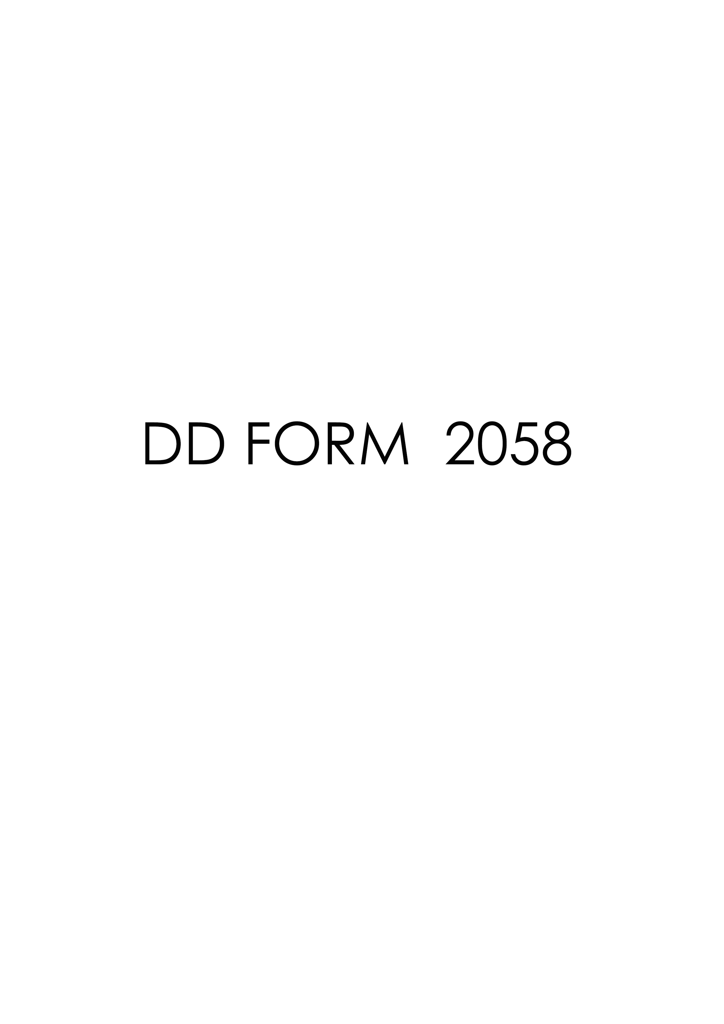 dd Form 2058 fillable