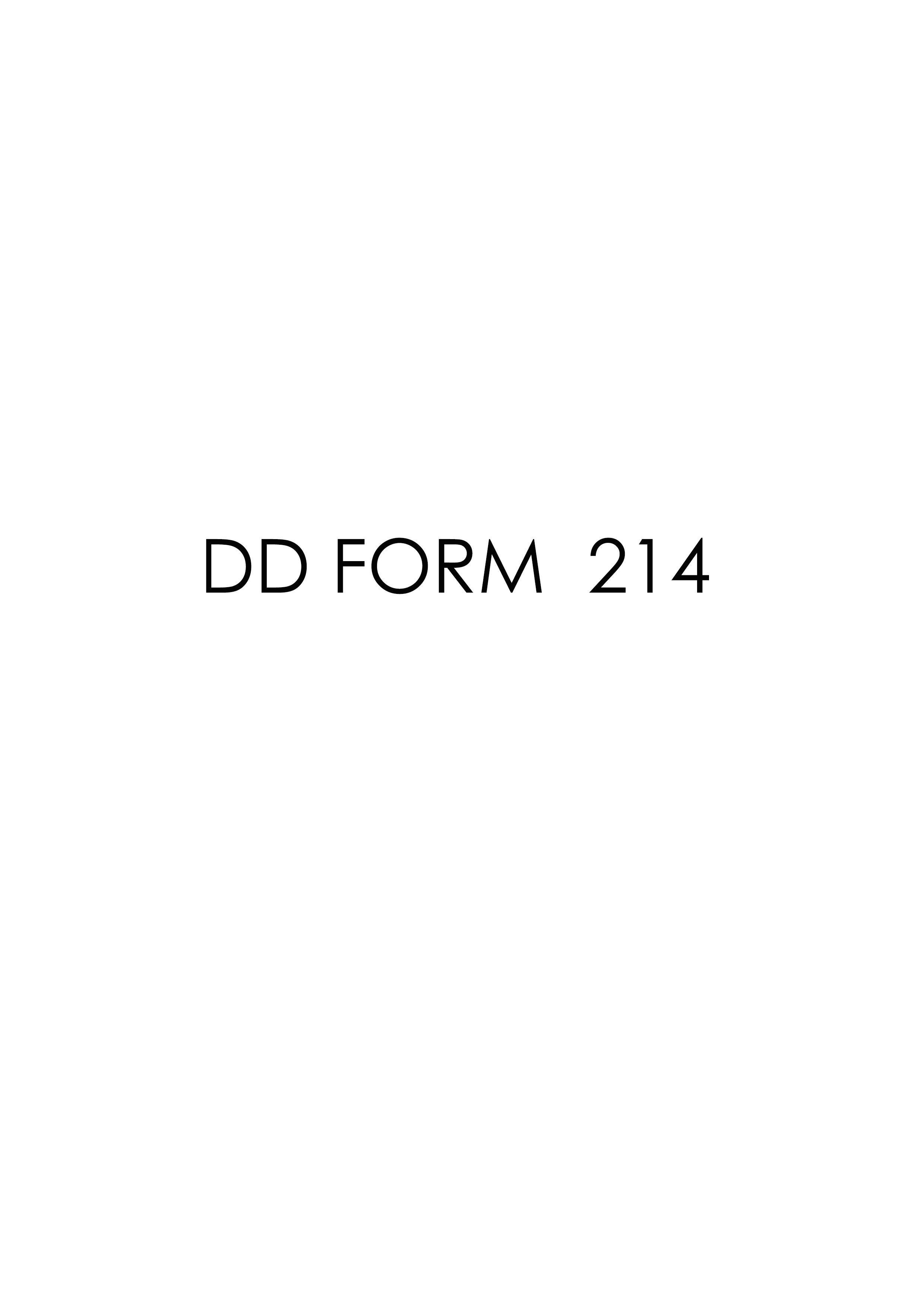 dd Form 214 fillable