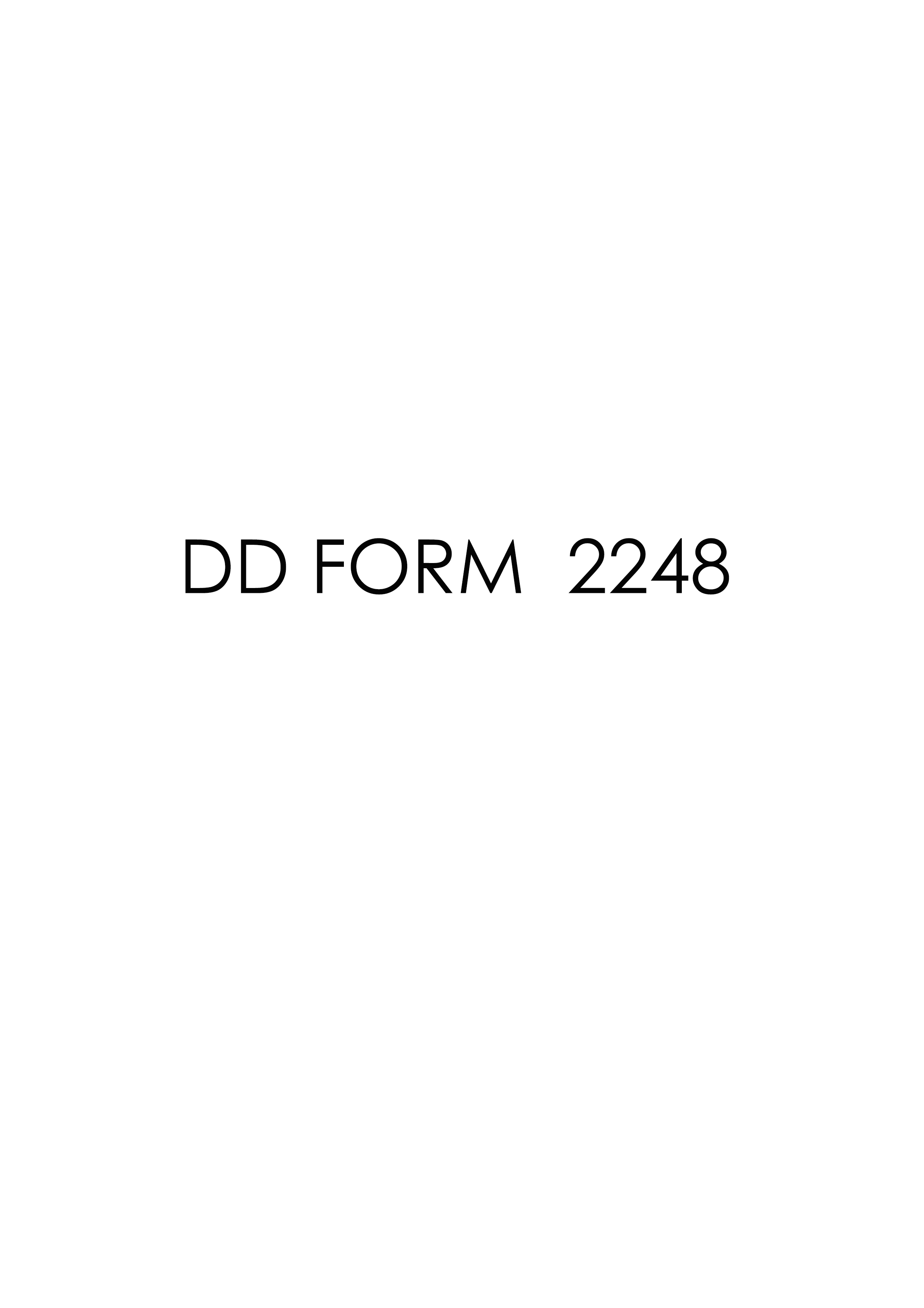 dd Form 2248 fillable