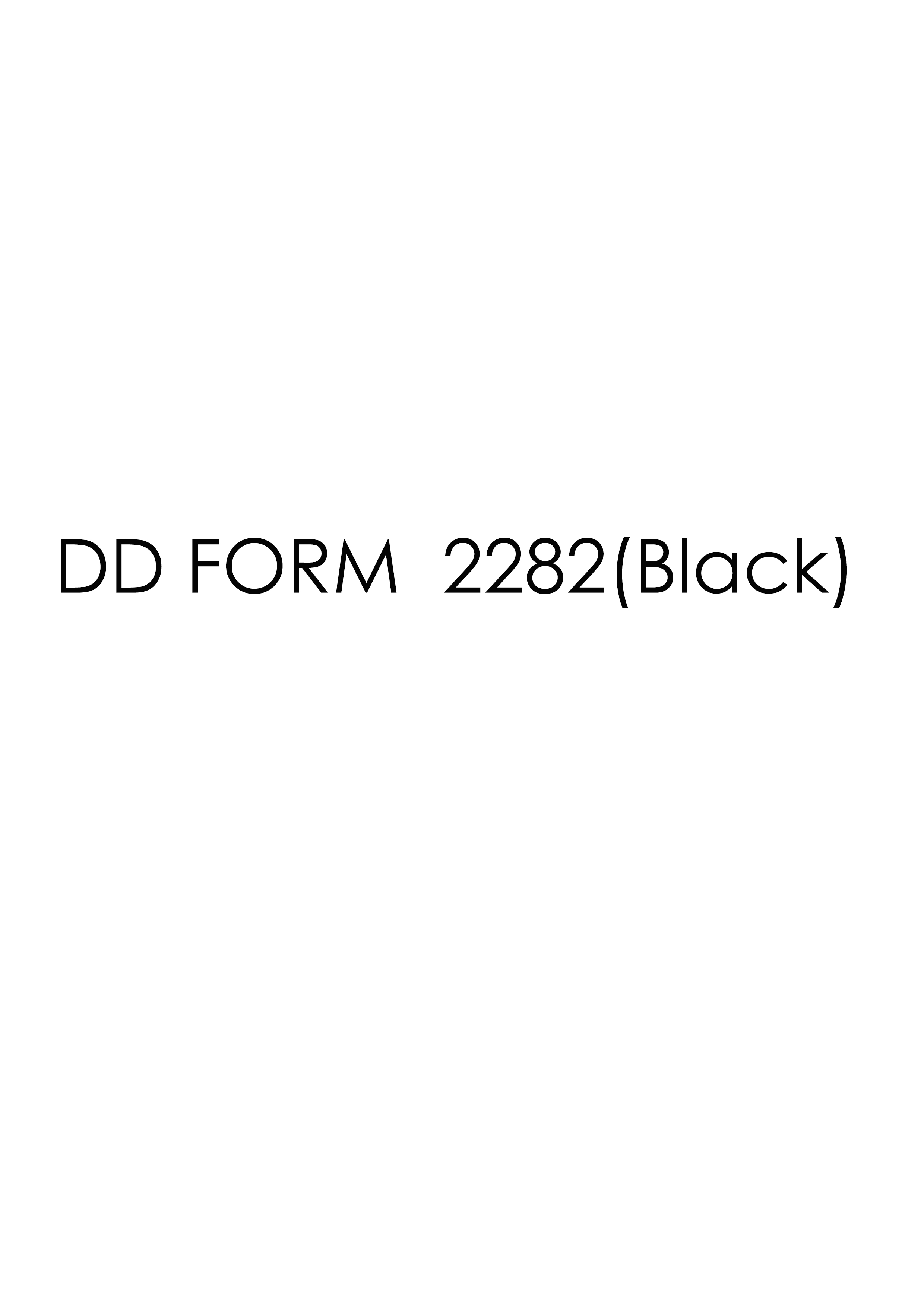 dd Form 2282(Black) fillable