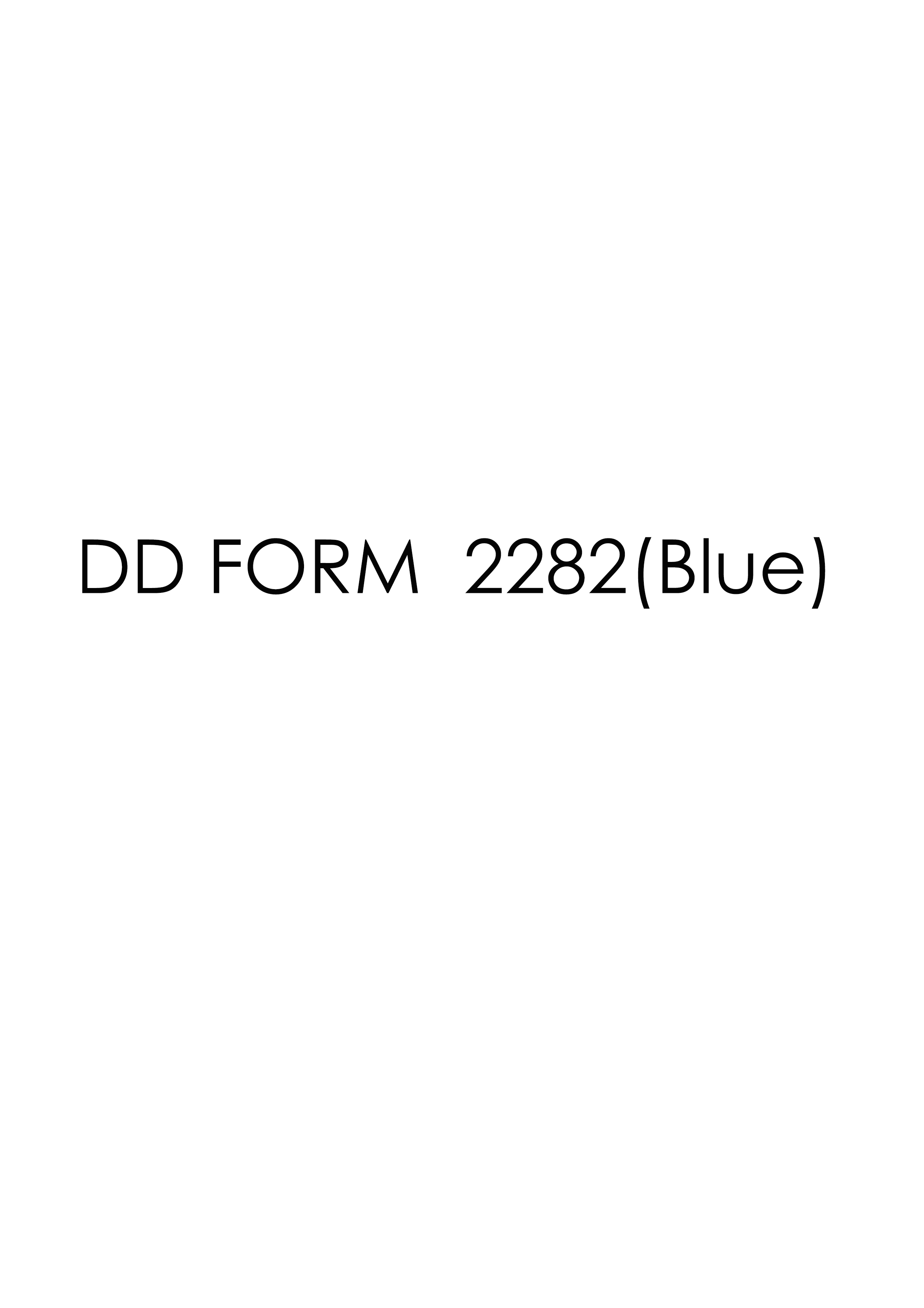 dd Form 2282(Blue) fillable