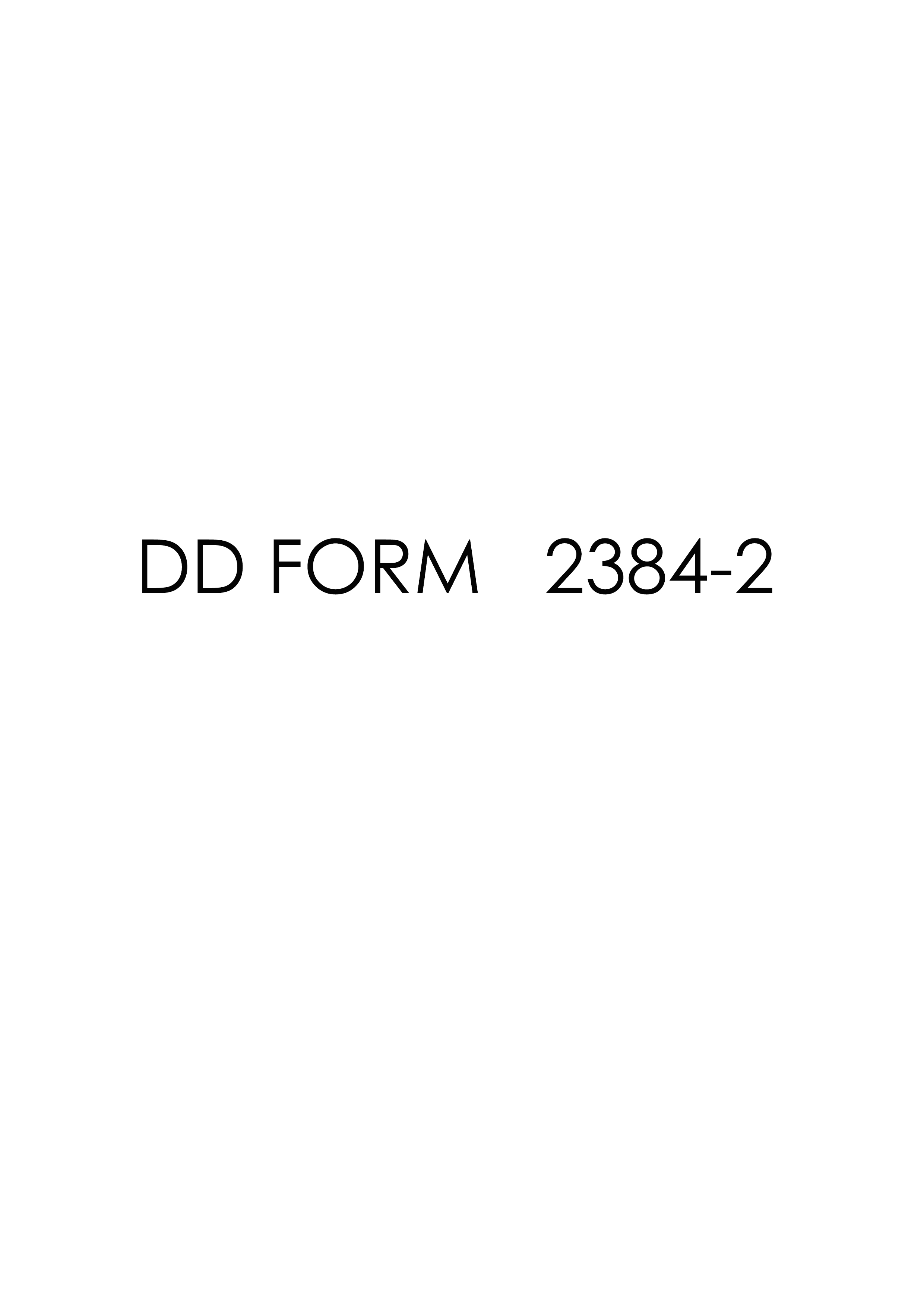 dd Form 2384-2 fillable