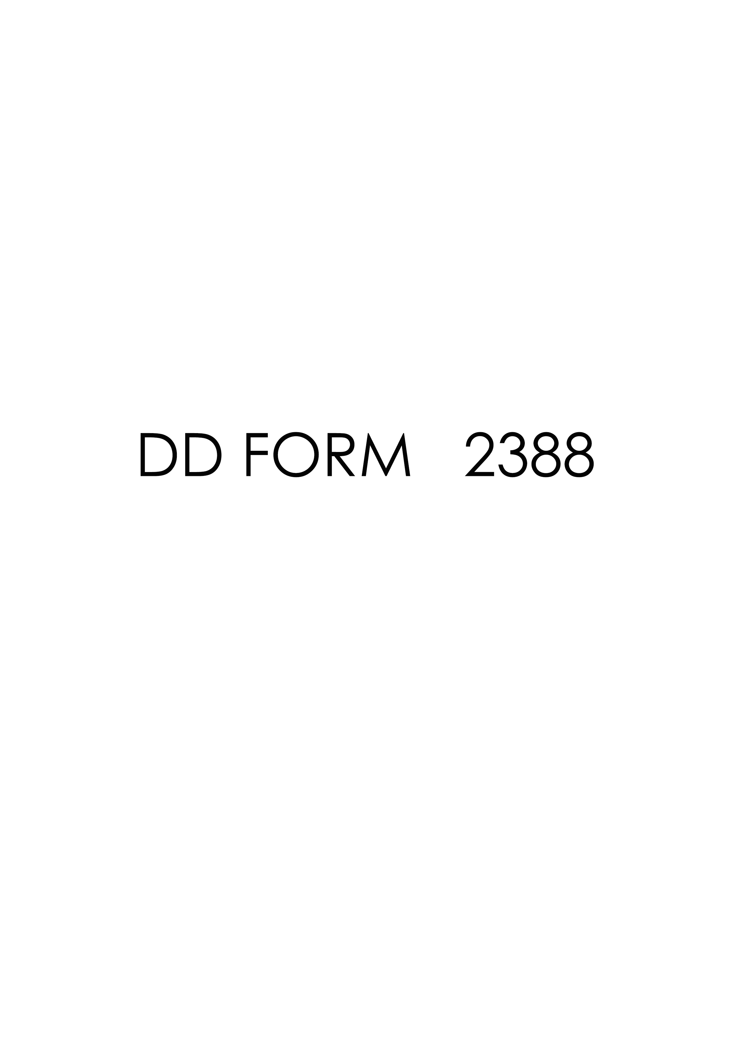 dd Form 2388 fillable