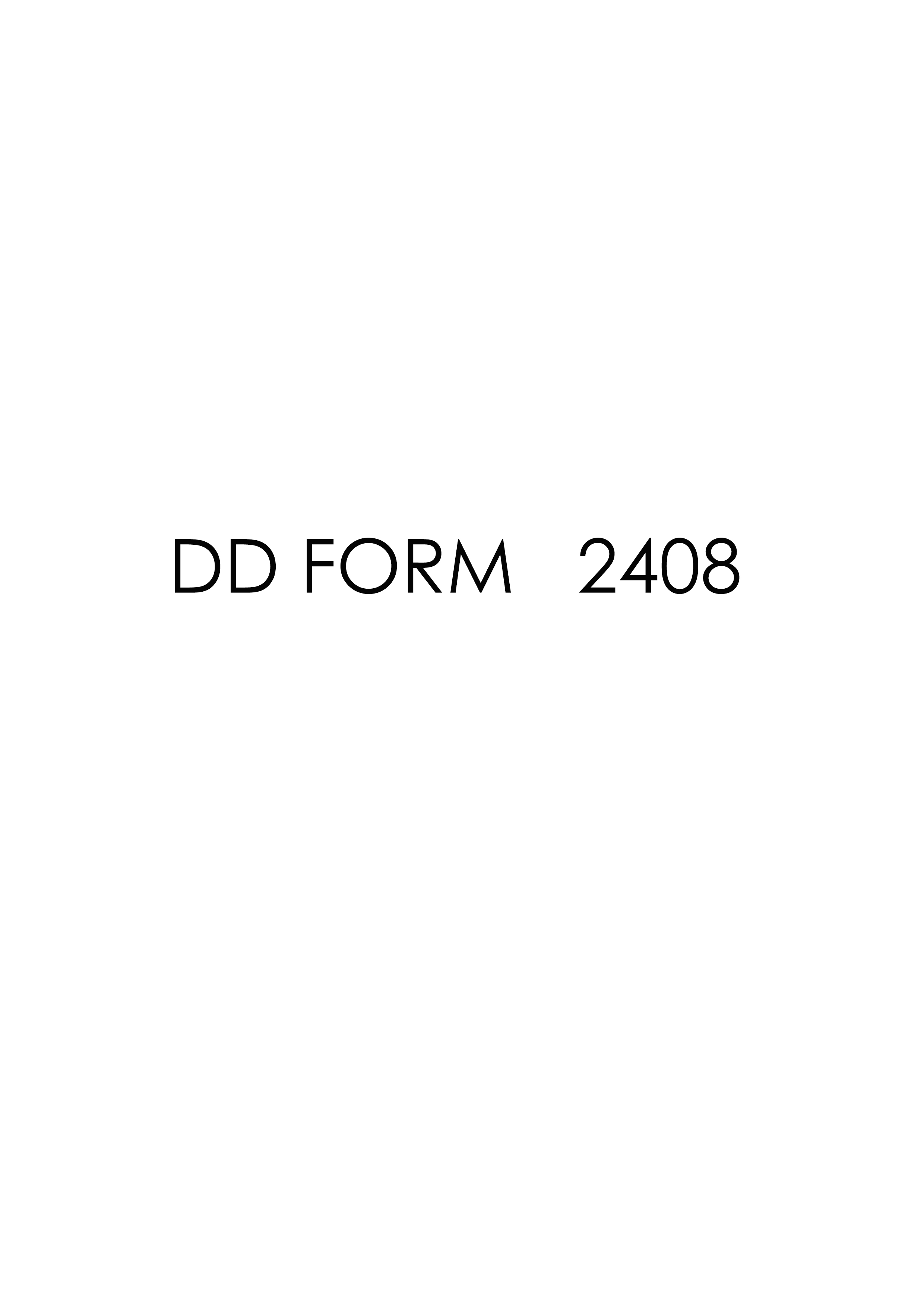 dd Form 2408 fillable