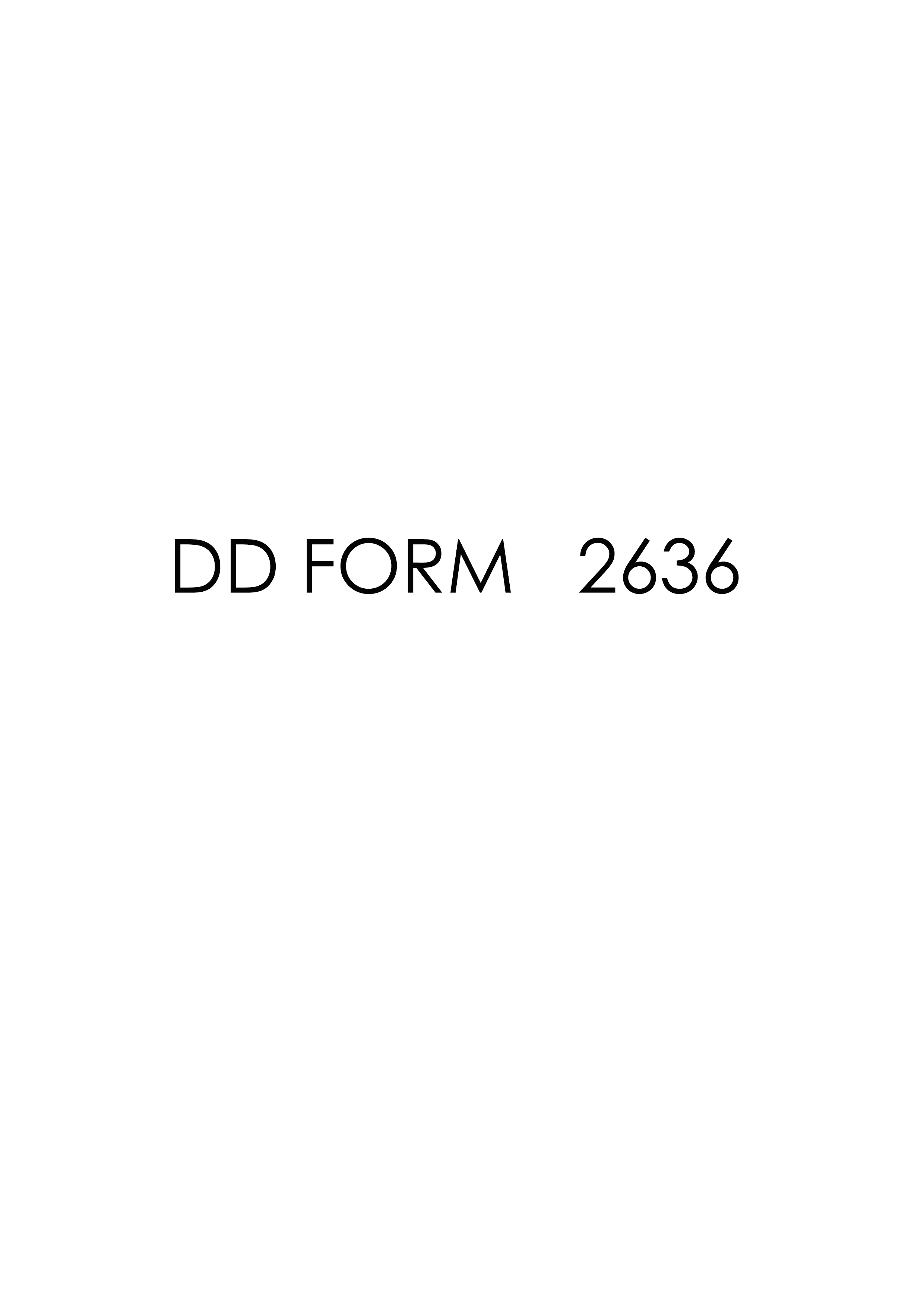 dd Form 2636 fillable