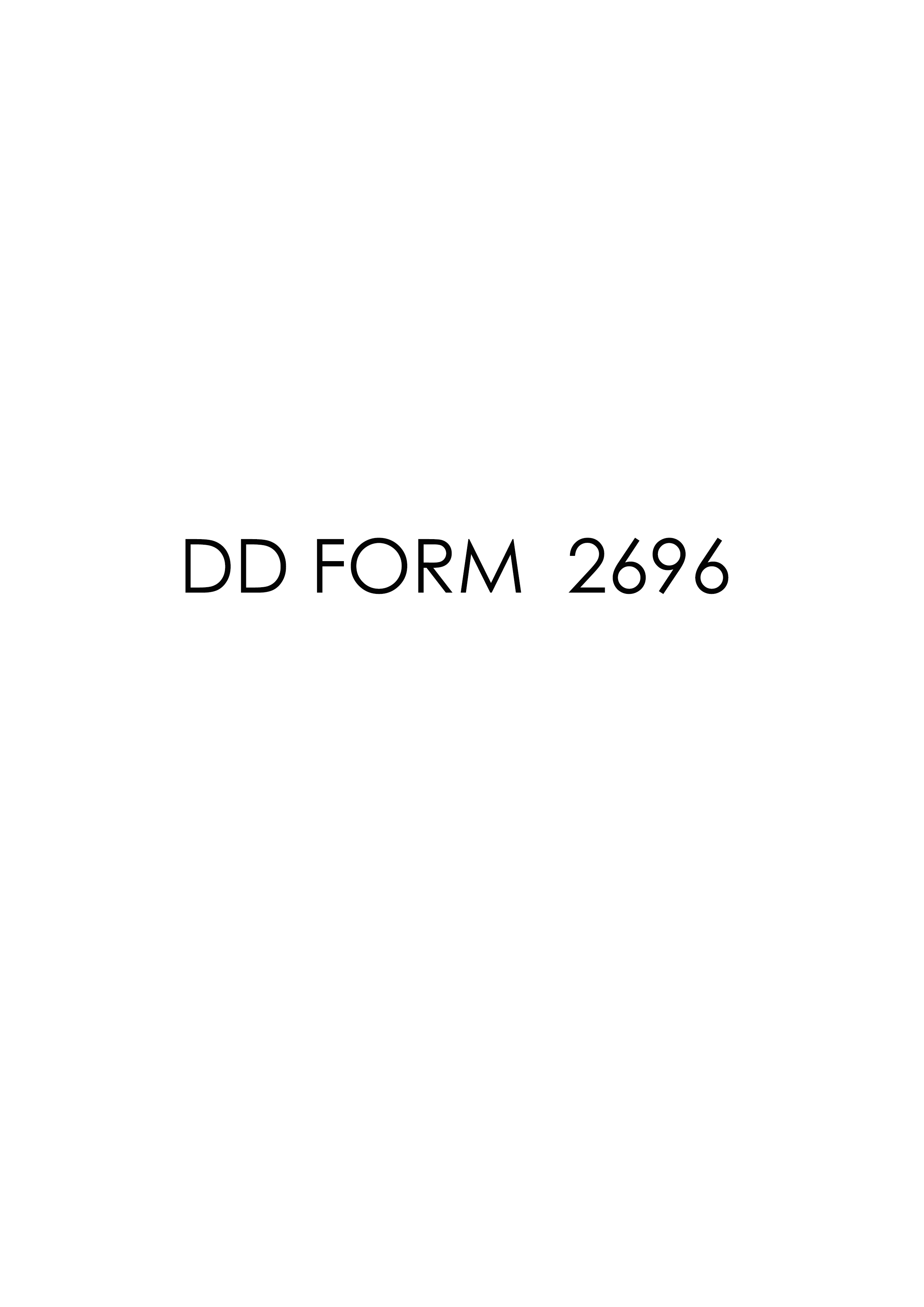 dd Form 2696 fillable