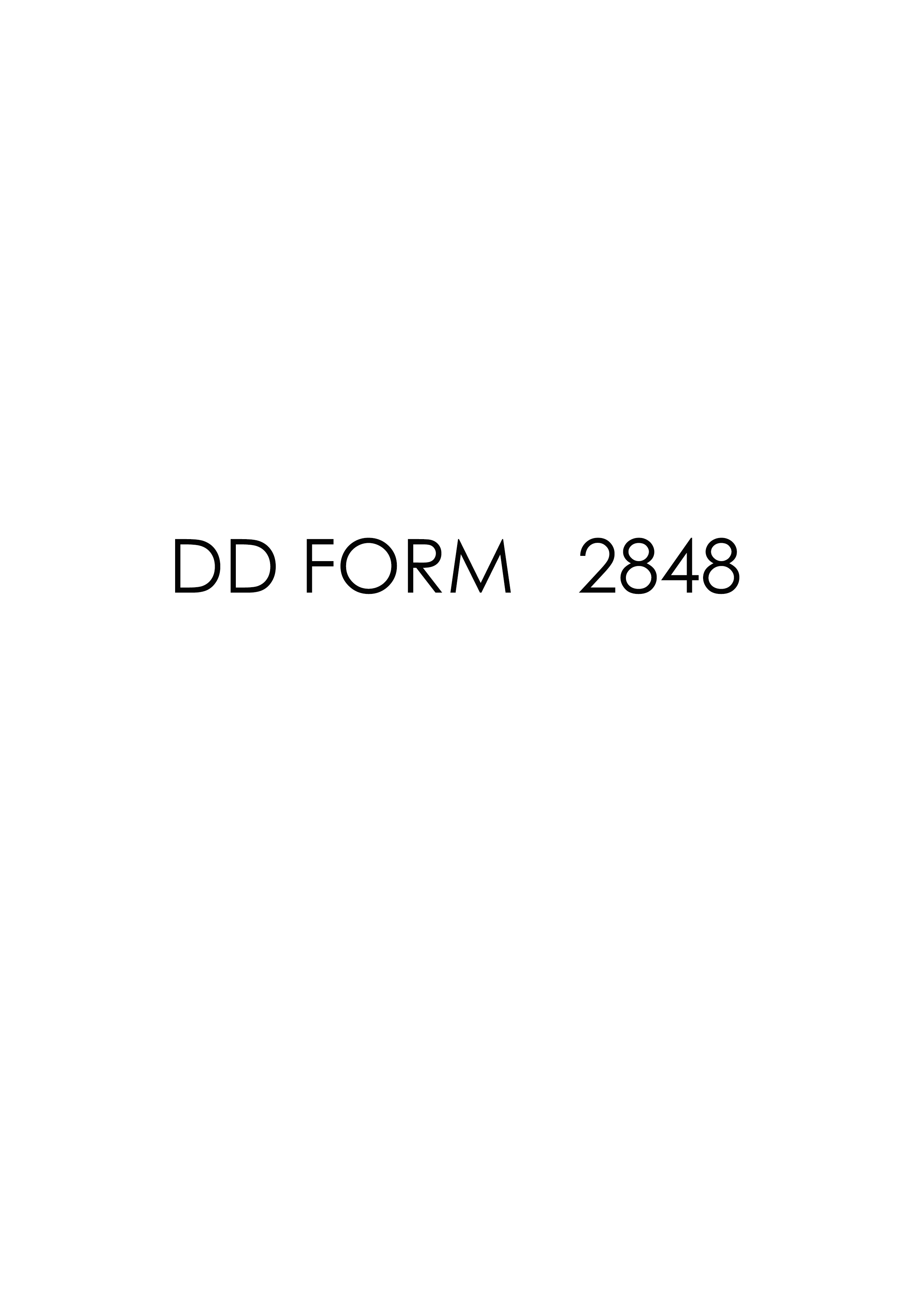 dd Form 2848 fillable