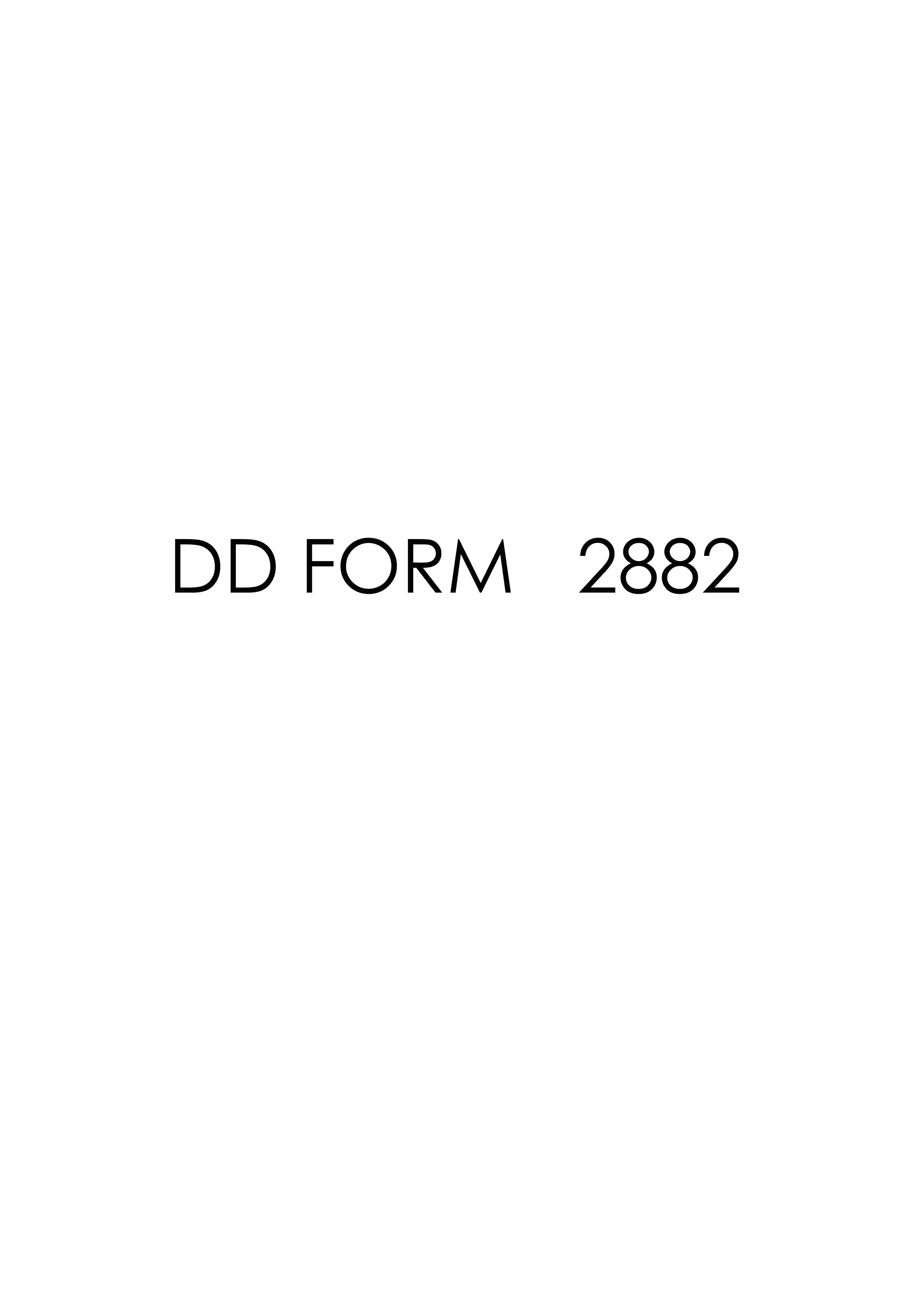 dd Form 2882 fillable